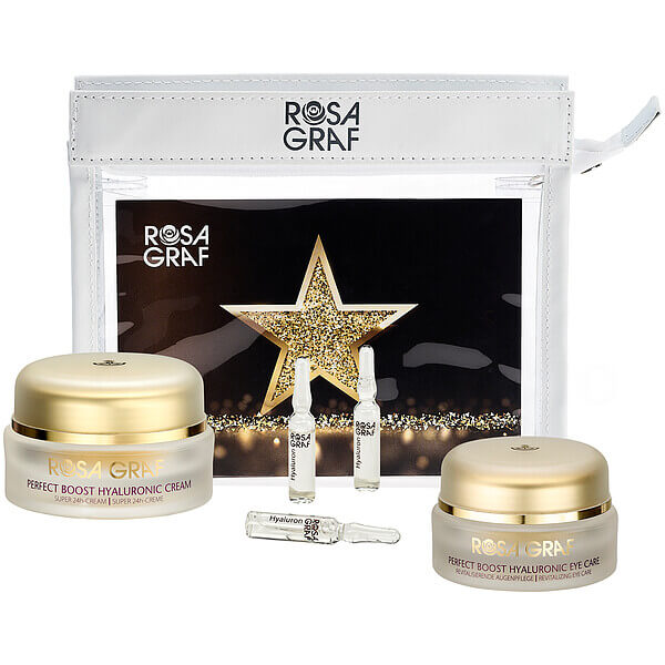 Rosa Graf Perfect Boost Tasche: Cream (50 ml) + Eye Care + 3 Ampullen (Allantoin)