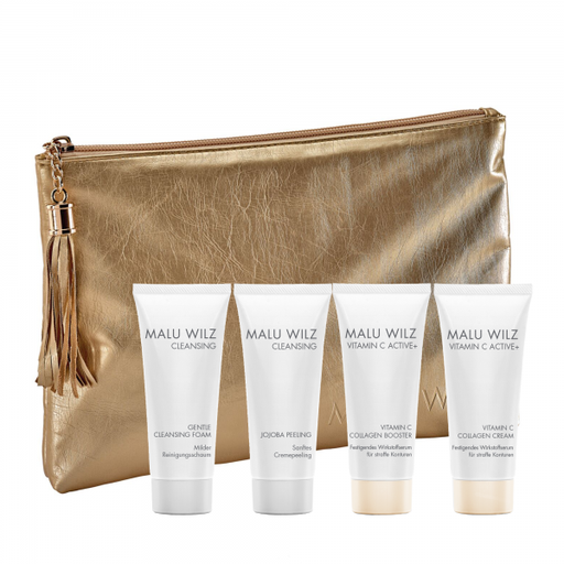 Malu Wilz Reisegrößen + Kosmetiktasche gold (Peptide)