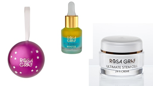 Rosa Graf Weihnachtskugel: Winterserum + stem cell cream (Hyaluron)
