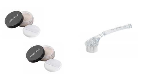 Malu Wilz Camouflage Fixing Powder 2er Pack + Camouflage Bürste (Fettige Haut)